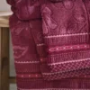 Badetuch Jasmin Jacquard Dunkelrosa 55x100cm