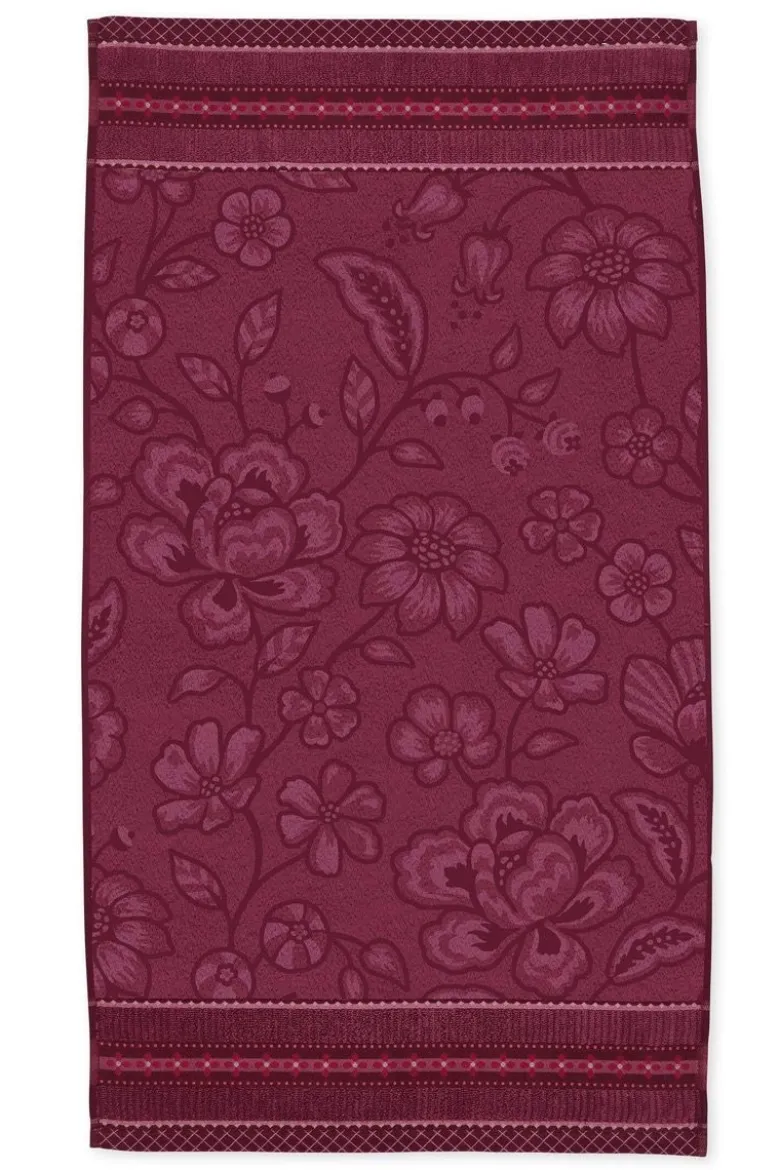 Badetuch Jasmin Jacquard Dunkelrosa 55x100cm