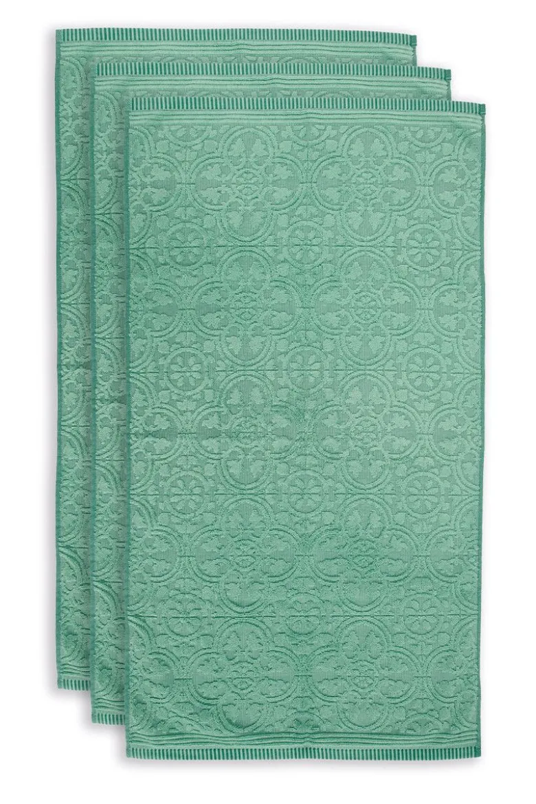 Badetuch Set/3 Tile de Pip Grün 55x100 cm