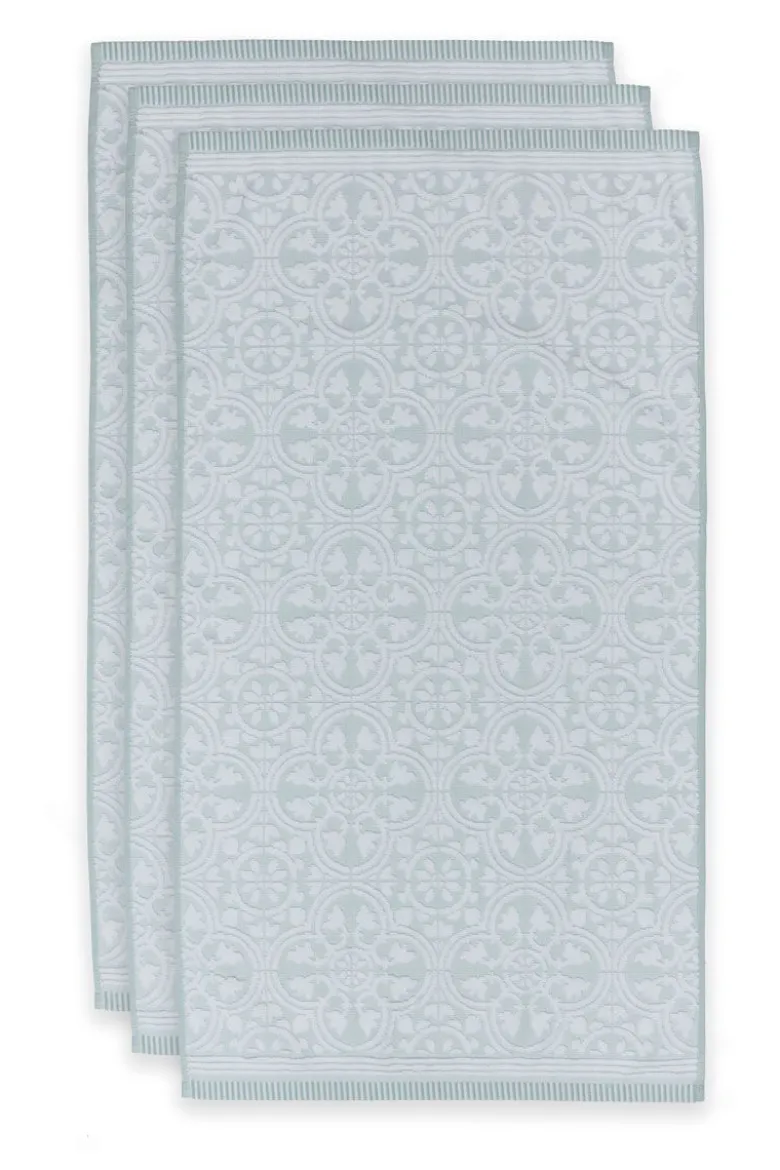 Badetuch Set/3 Tile de Pip Hellblau 55x100 cm