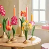 Deko Blume Metall Orange 40cm