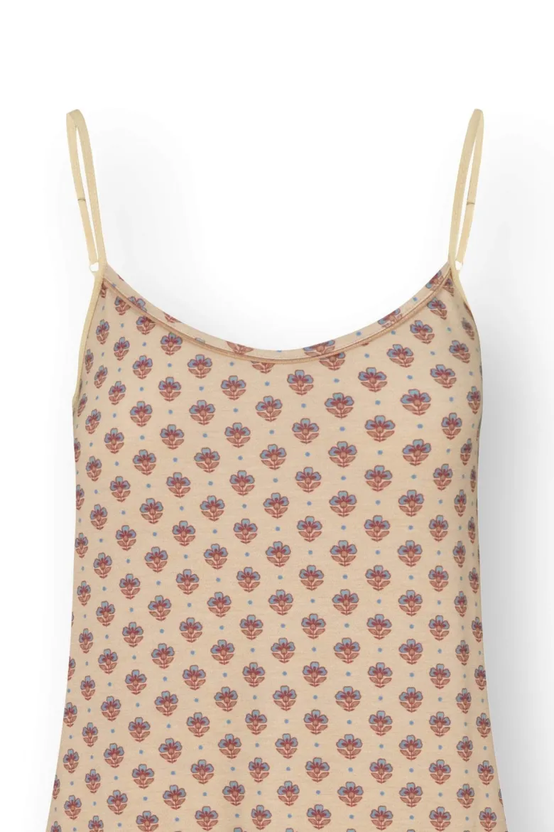 Diezel Ärmellos Nachthemd Jaipur Flower Khaki/Blau