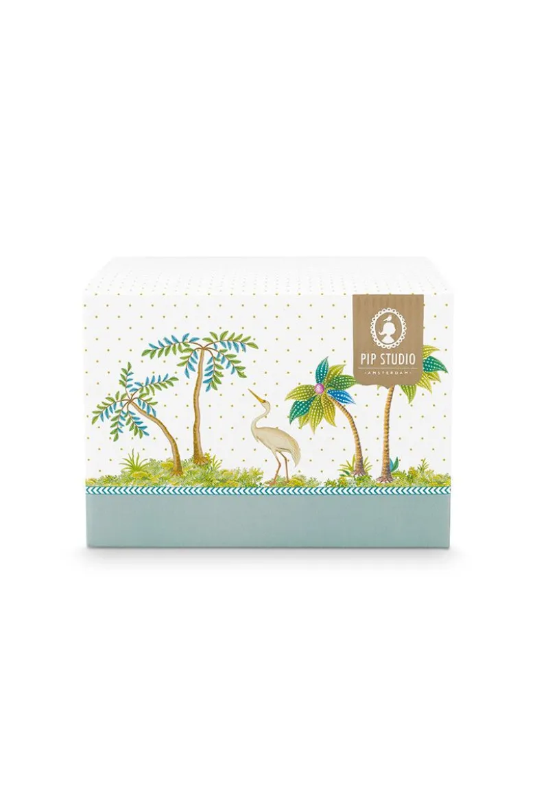 Jolie Set/2 Tasse Gross Flowers blau