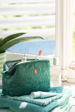 Kosmetiktasche Klein Quiltey Days Grün