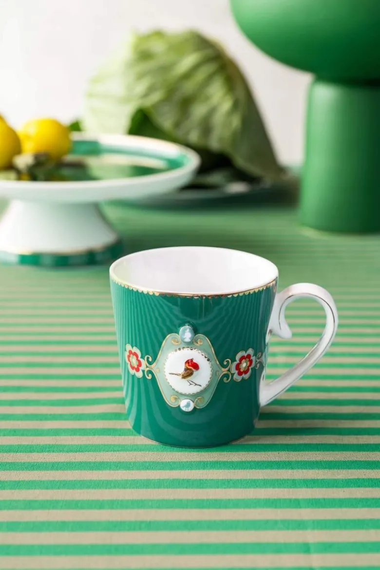 Love Birds Tasse Gross Grün