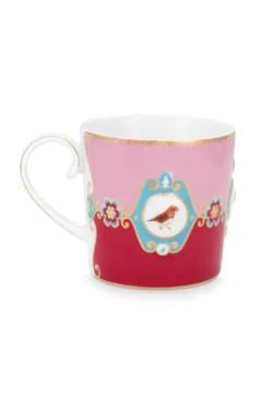 Love Birds Tasse Klein Rot/Rosa