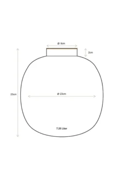 Metall Vase Grün 23cm