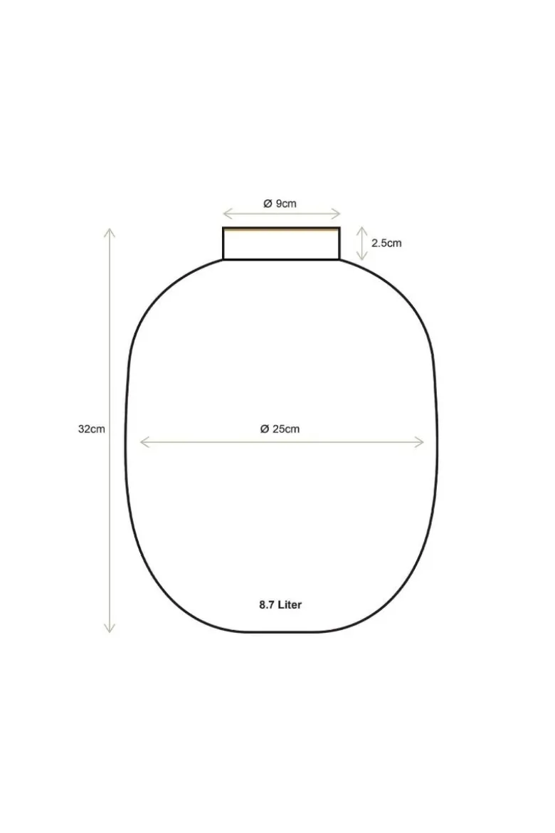 Metall Vase Grün 32cm