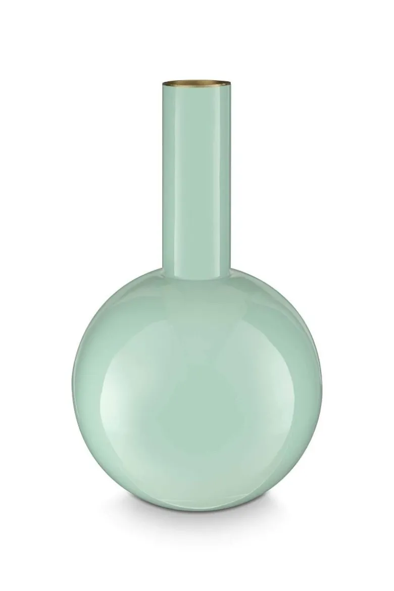 Metall Vase Mittel Blau 33cm
