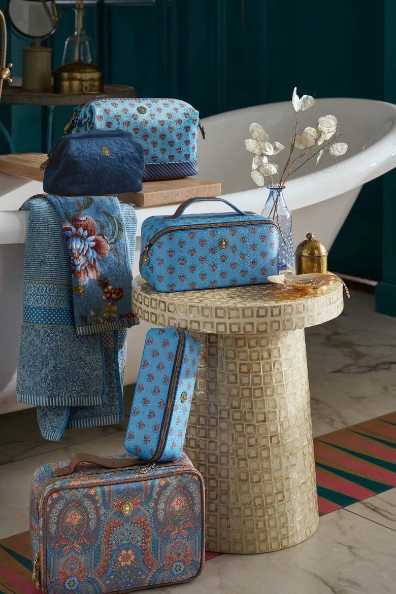 Necessaire Cyrille Klein Jaipur Flower Blau