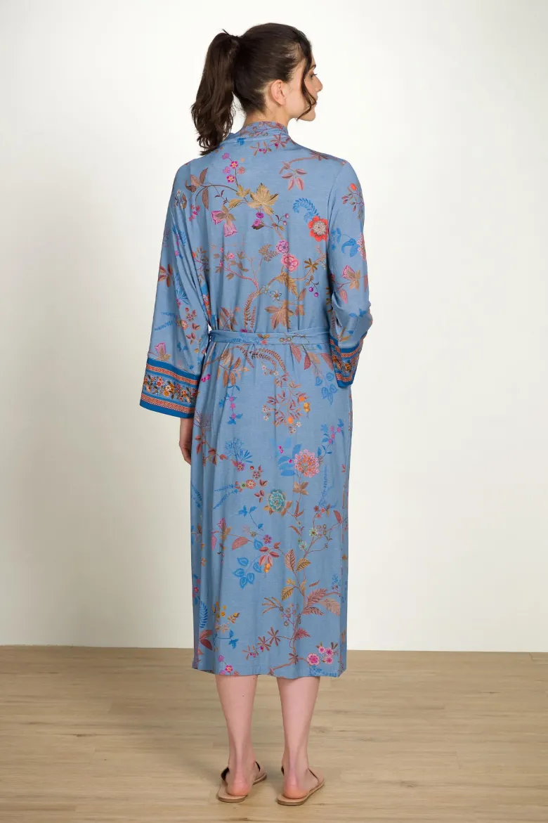 Noa Kimono Bodhi Flower Blau