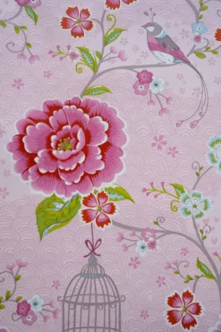 Pip Studio Birds in Paradise Vliestapete Rosa