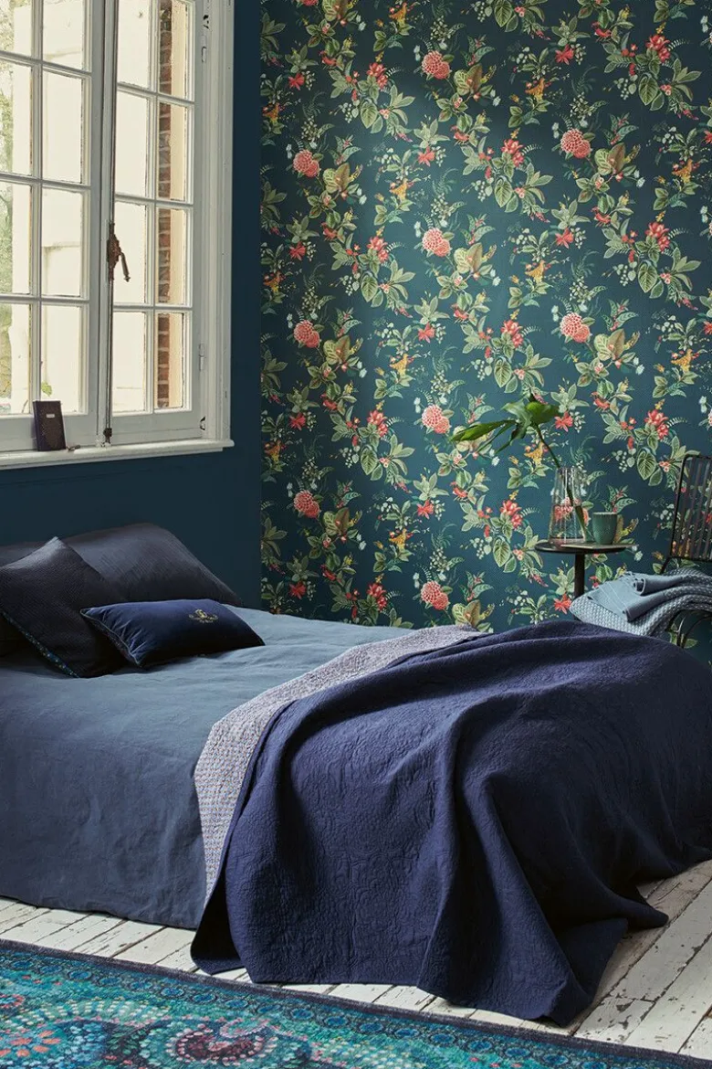 Pip Studio Floris Vliestapete Dunkel Blau