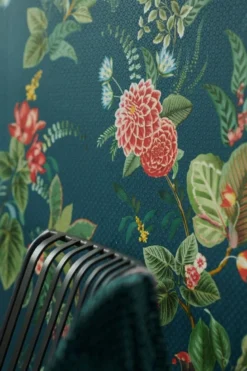 Pip Studio Floris Vliestapete Dunkel Blau