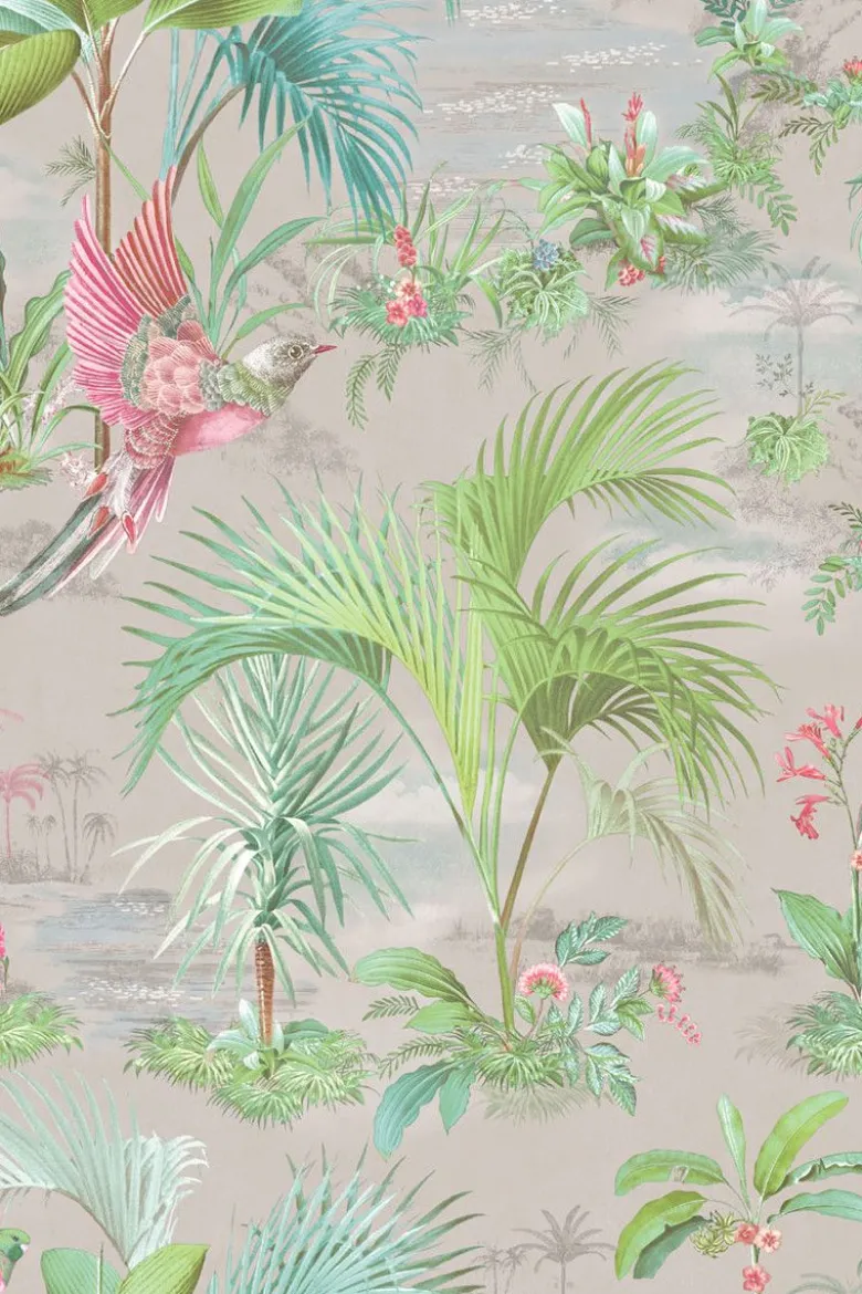 Pip Studio Palm Scene Vliestapete Grau