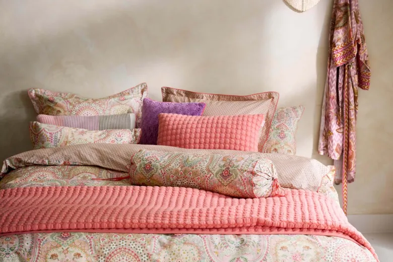 Plaid Fill in the dots Rosa