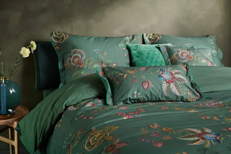 Quadratisches Zierkissen Quilty Dreams Grün