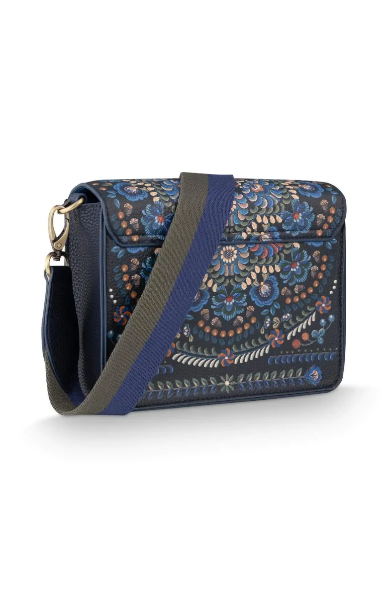 Schultertasche Fenna Klein Il Ricamo Blau