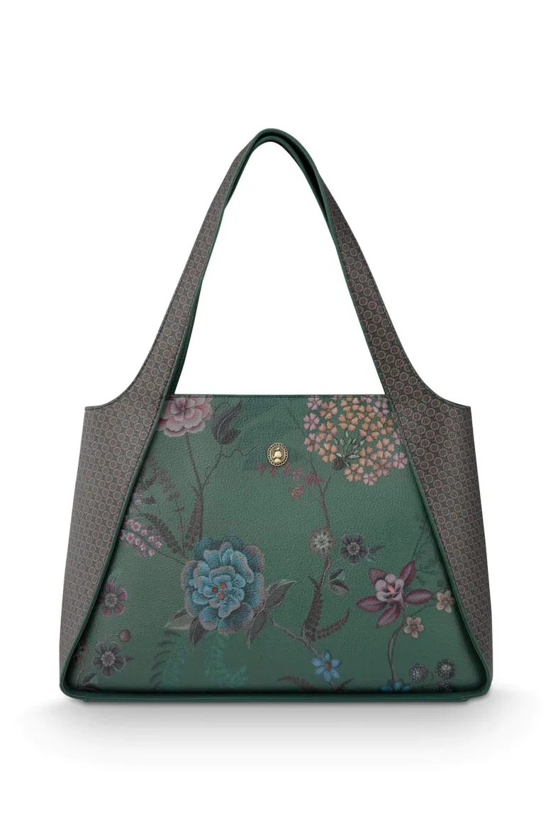 Schultertasche Filou Groß Bodhi Flower Grün