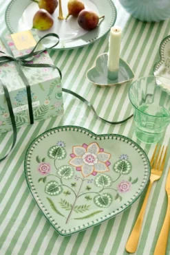 Set/2 Herz Form Teller Lily&Lotus Hell Grün 21.5cm
