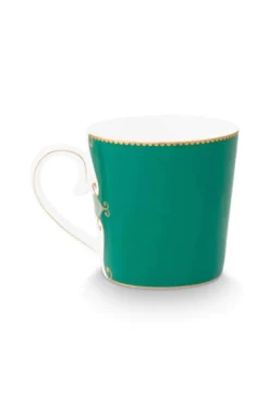 Set/2 Tassen Groß Love Birds Medallion Emerald-Grün