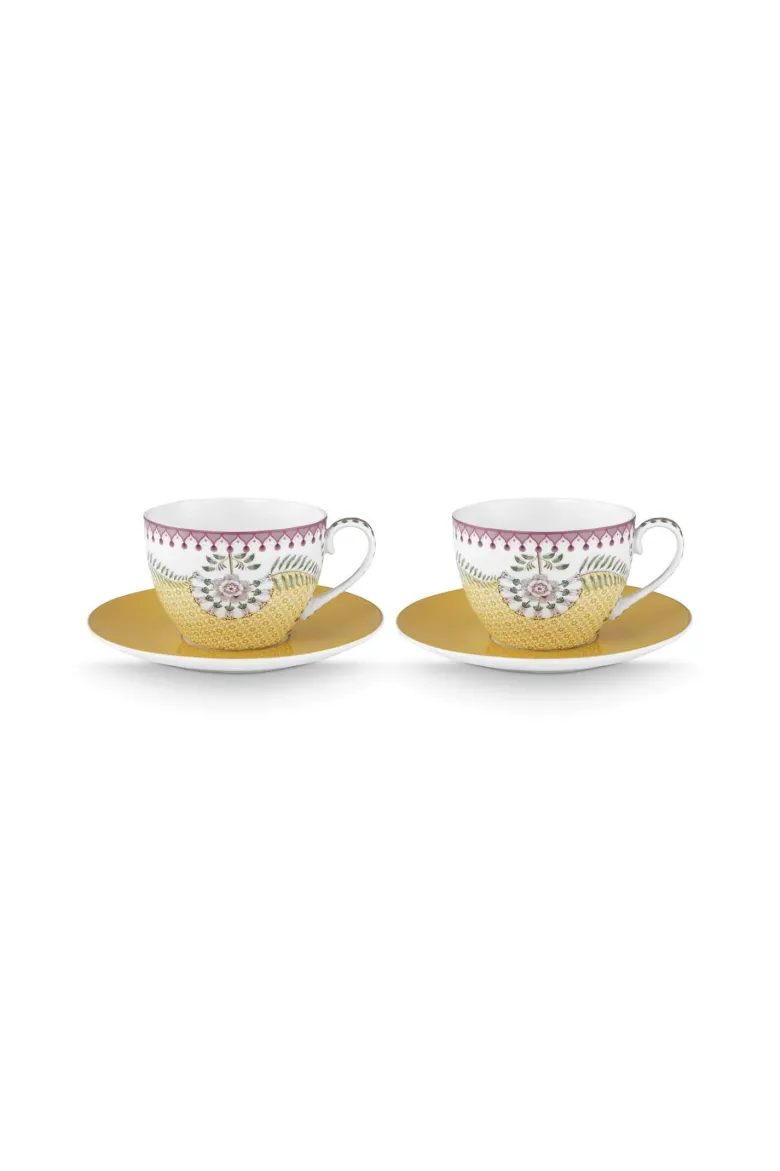 Set/2 Tasses et Soucoupes Lily&Lotus Tiles Gelb 300ml