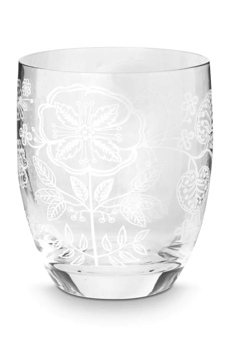 Set/2 Wassergläser Blume Weiss