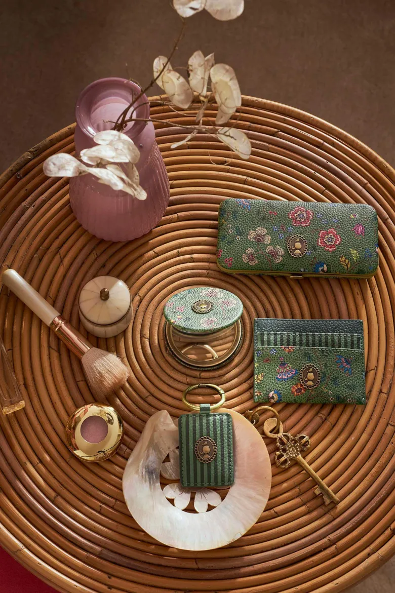 Taschenspiegel Mini Flora Bangelore Grün