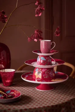 Tasse Blooming Tales Dunkelrot 365ml