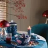 Tasse XL Flower Blues Blau