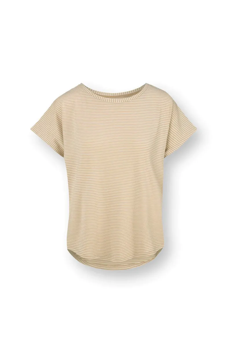 Tatum Top Kurze Ärmeln Little Sumo Stripe Sand