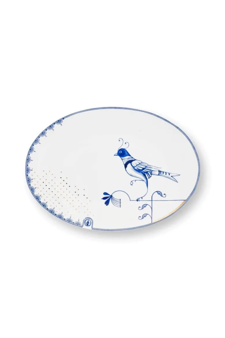 Teller Oval Pip & The Blue Bird Weiß 21.5cm