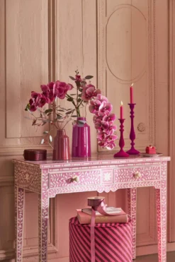 Vase Metall Rosa 28cm