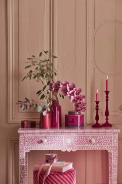 Vase Metall Rosa 28cm